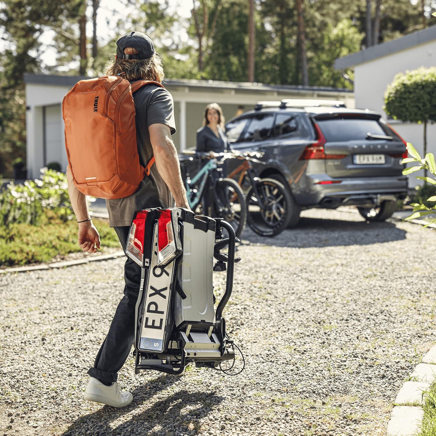 Thule EasyFold XT Porte-Vélos, Porte-Vélos sur Attelage Black/Aluminum 2 Bikes – Image 8