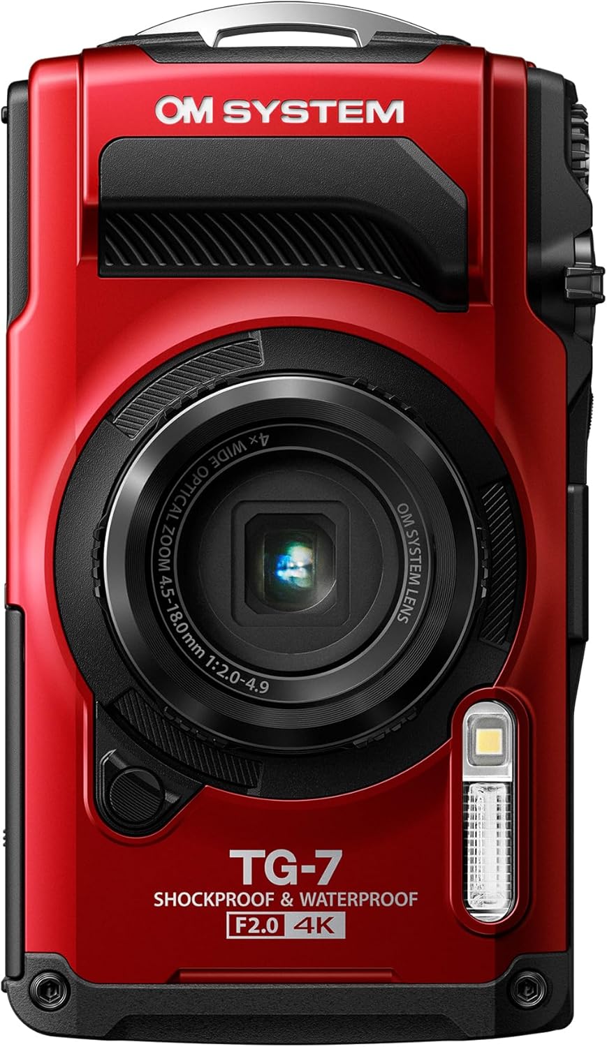 OM SYSTEM Tough TG-7 Rouge, 12 MP, étanche, Antichoc, Modes de Prise de Vue sous-Marine et Macro, vidéo 4K, Zoom 4X Grand-Angle (successeur Olympus TG-6) – Image 2