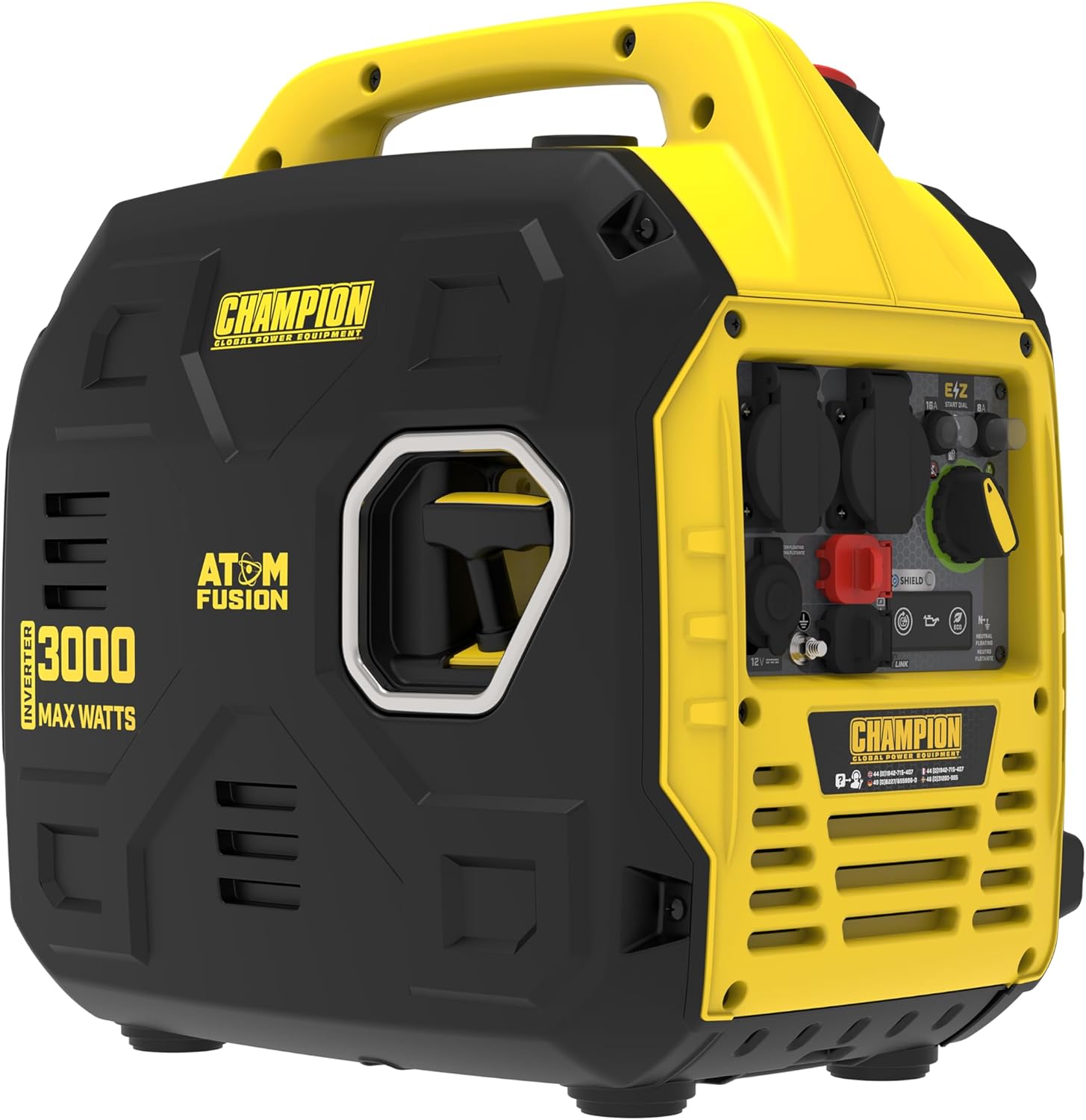 Champion Power Equipment Inverseur de courant (max. puissance 3000 W, onduleur portable, autonomie jusqu'à 11,5 heures, extrêmement silencieux, groupe électrogène de secours) 93001i-EU