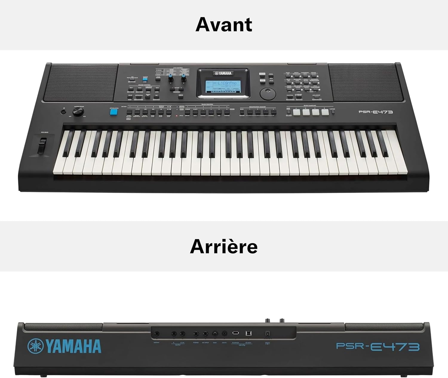 Yamaha PSR-E473 Clavier arrangeur portable dynamique et versatile avec 61 touches - Noir – Image 5