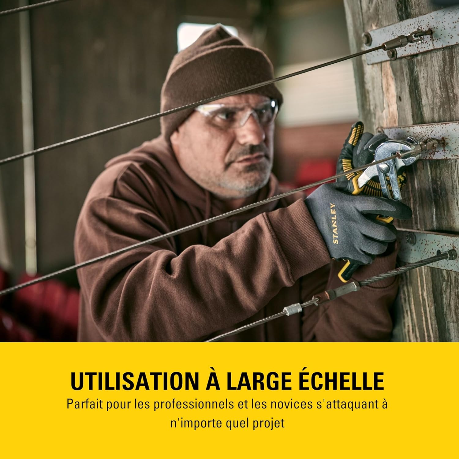 STANLEY Valise de Maintenance 142 Pièces - Pinces et Coupe-Touts, Clé à Molette, Niveau, Mesure, Tournevis, Scie à Métaux, Cutter, Marteau, Outils pour Serrage-Vissage STMT98109-1 – Image 7