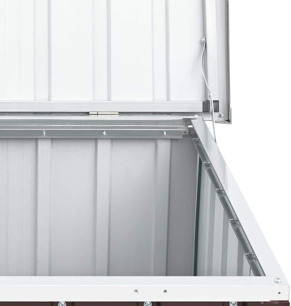 FIRBNUS Coffre de jardin Coffre de rangement extérieur banc extérieur coffre extérieur coffre extérieur grand coffre extérieur 149 x 99 x 93 cm acier galvanisé et plastique – Image 7