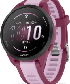 Forerunner 165, Music - Montre GPS connectée de Running avec écran AMOLED – Prune/Lilas (Reconditionné)
