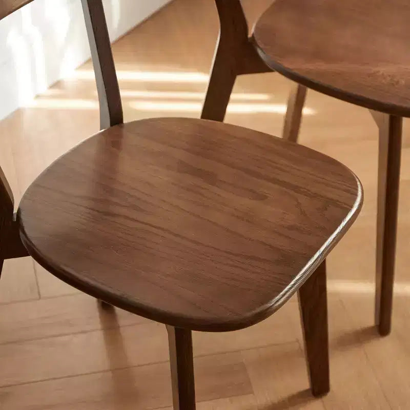 MAYEERTY Set of 4 Oak Solid Wood Dining Chairs, Wooden Chairs for Kitchen Dining Room Living Room – Image 5