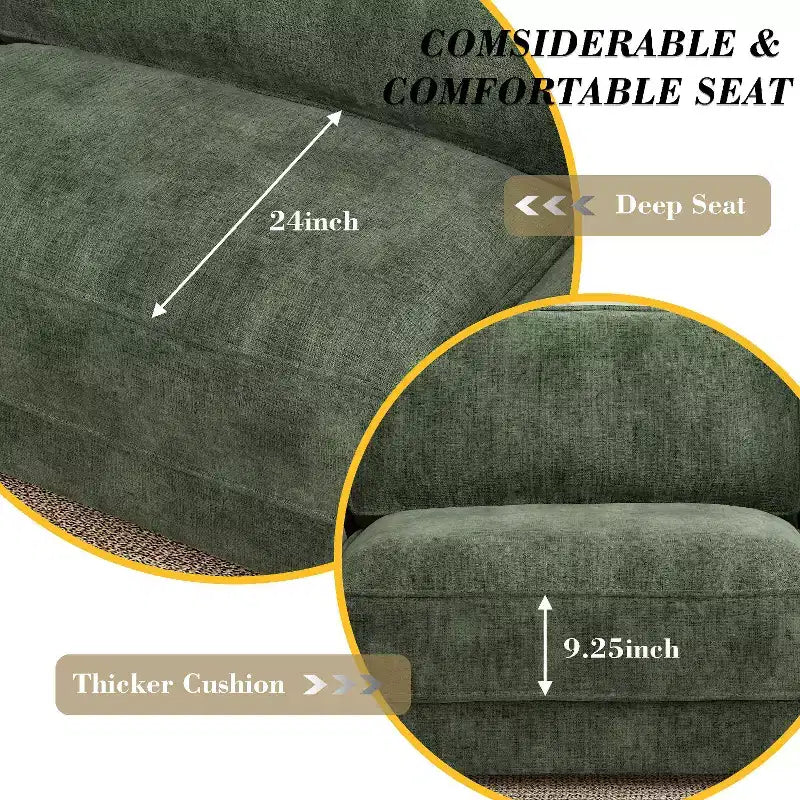Dyonery 158 Extra Large Modular Sectional Sofa, CHENILLE Fabric with Deep Seat, Tool-Free Assembly – Image 9