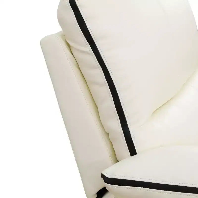 MAYEERTY Power Reclining Loveseat, Electric 2-Seat Breathable Leather Recliner with Storage & Cup Holders for Living Room, White – Image 7
