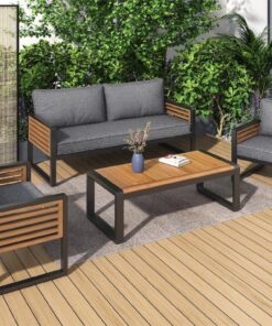 Salon Jardin Fer - Gris