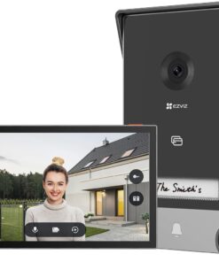 EZVIZ HP7 2K Visiophone Connecté Interphone Vidéo, 7 Pouces Moniteur Tactile, Unlock à Distance, 2 Fils, Détection Humaine, Option RFID, Audio Bidirectionnel, Vision Nocturne, étanche, WiFi dual-Band