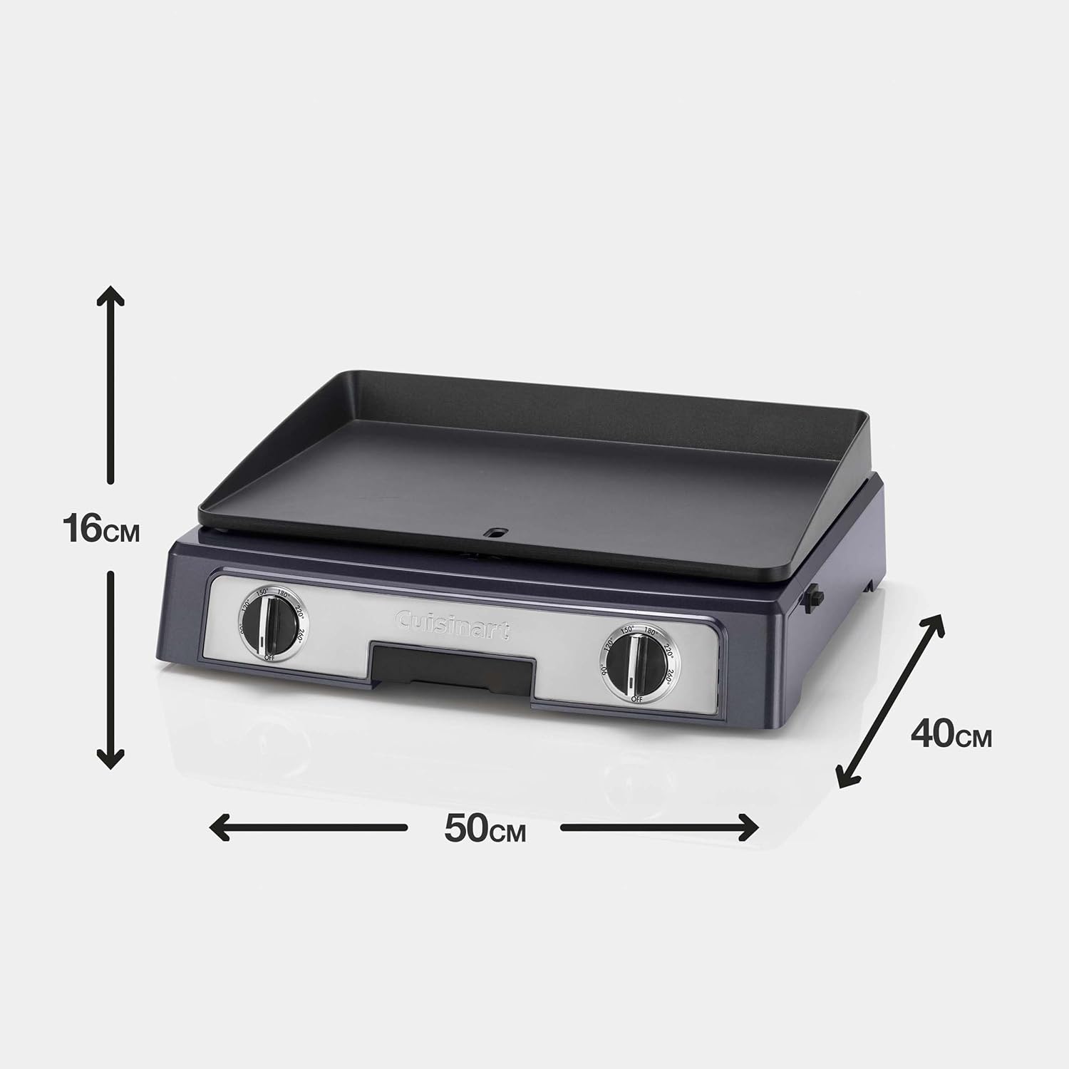 Cuisinart Plancha Entertaining Gril - Grande Plancha Electrique, Plaque de Cuisson Teppanyaki pour la maison - Plaque amovible non adhérente, Deux zones de température allant jusqu'à 260C – Image 3