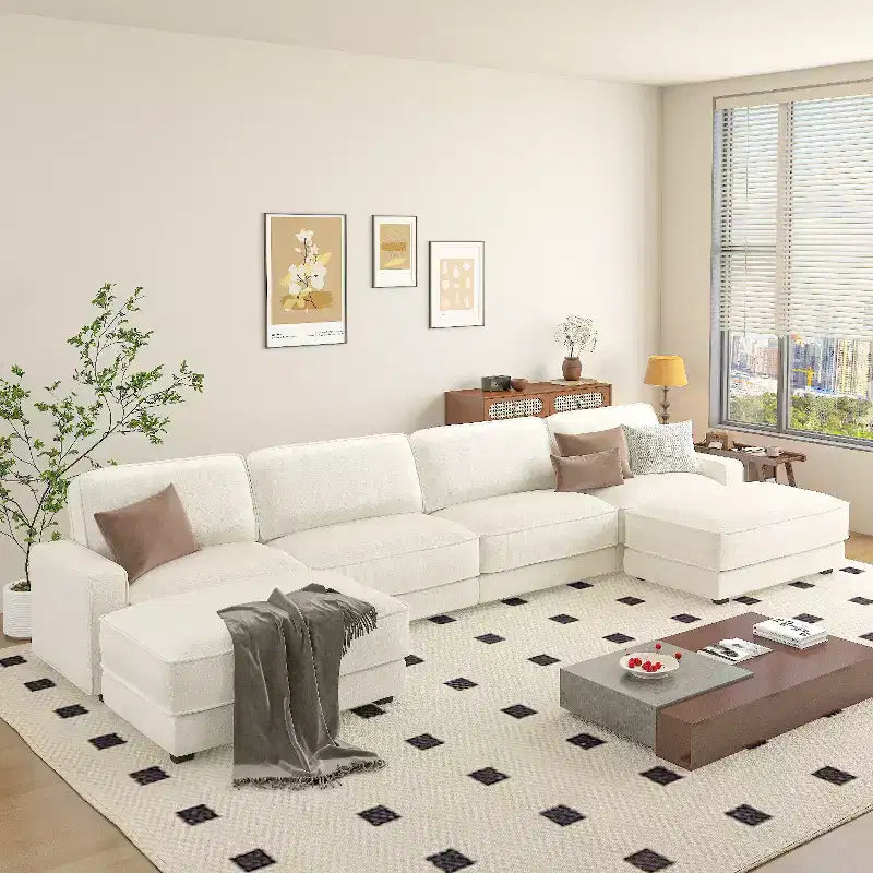 Dyonery 158 Extra Large Modular Sectional Sofa, CHENILLE Fabric with Deep Seat, Tool-Free Assembly – Image 23