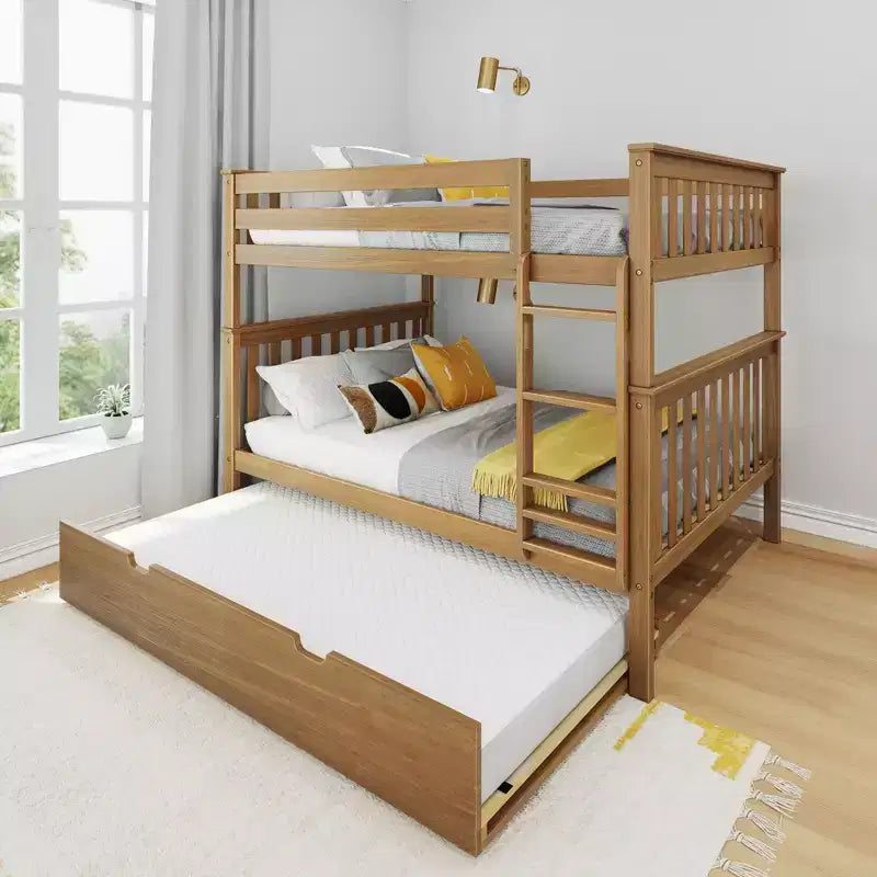 Max & Lily Full over Full Bunk Bed with Trundle Bed – Image 35