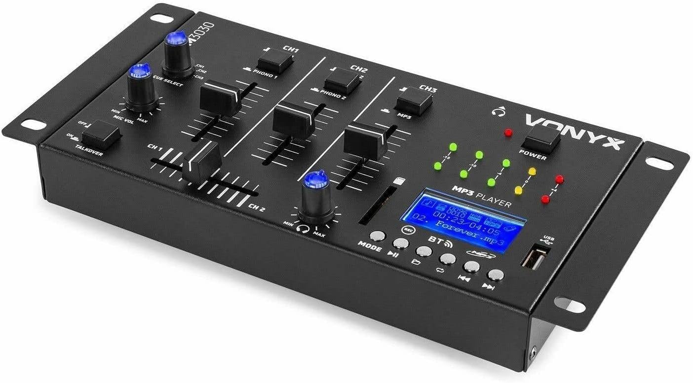 VONYX SKYTEC Kit DJ Complet - Enceinte 500W, Amplificateur Puissant 2X 250W avec Table de Mixage – Image 9