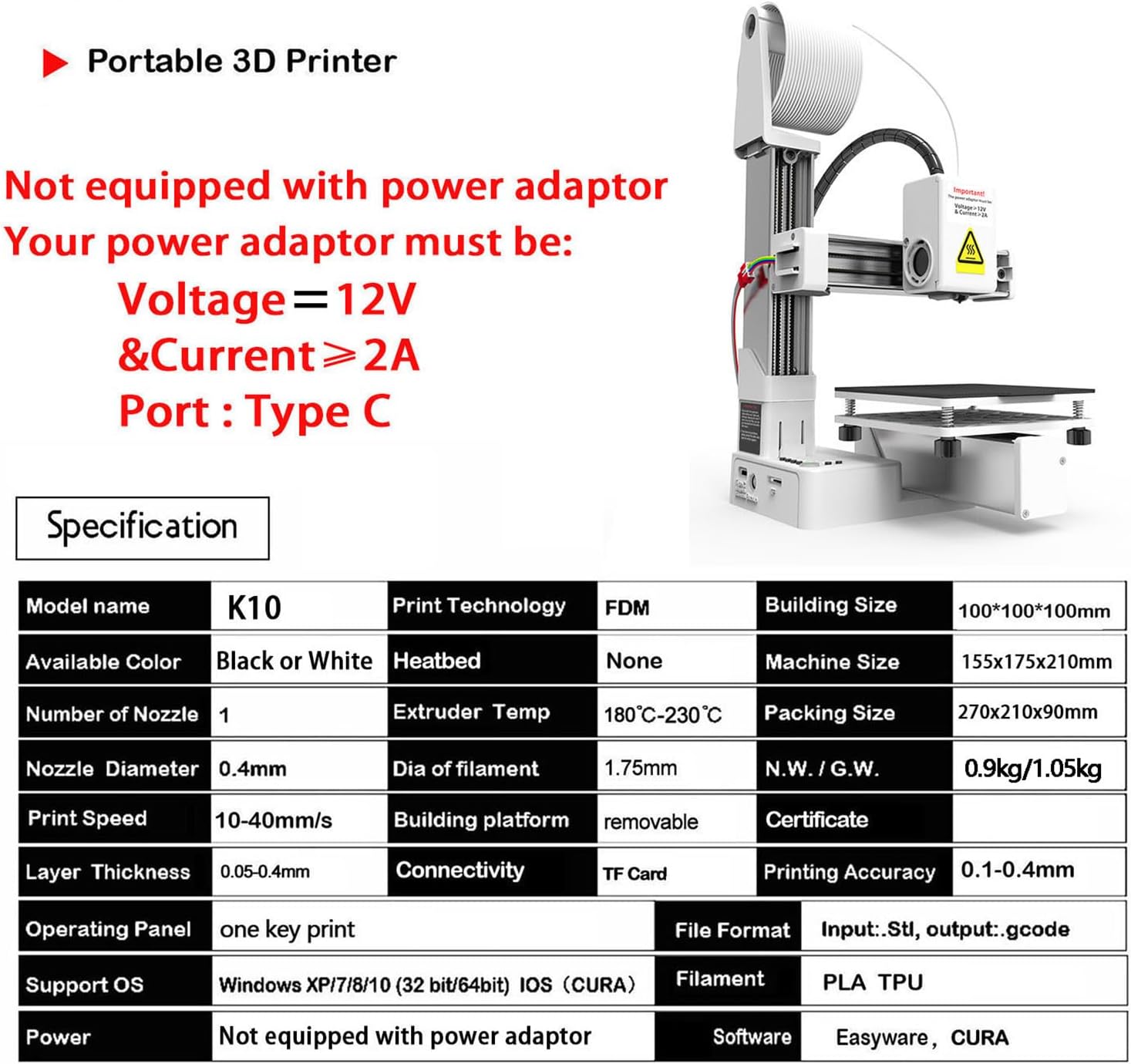 Imprimante 3D à niveau d'entrée avec logiciel de découpe automatique pour les amateurs de commerce électronique, d'éducation à domicile et d'impression – Image 4