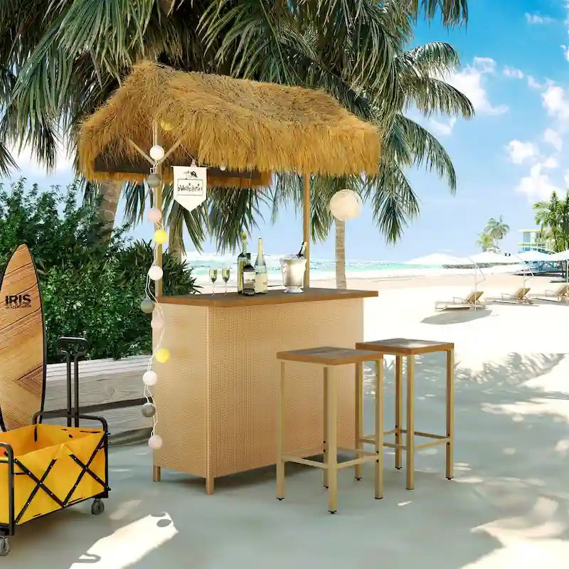 Hawaiian-style Bar Height Patio Set – Image 2