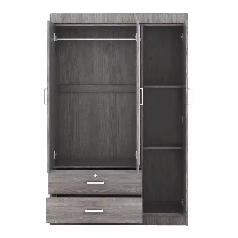 3-Door Wardrobe with Shelves and 2 Drawers, Clothing Armoire 4A - ModernLuxe – Image 9