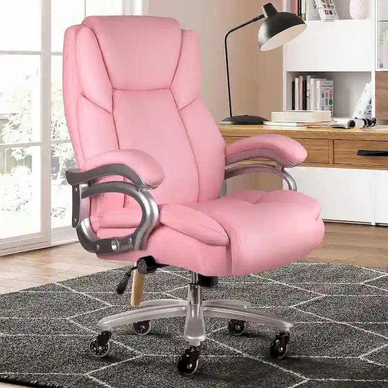 Bossin Big and Tall Executive Office Chair,500LBS Adjustable Lumbar Support Ergonomic Chair with High Back PU Leather Computer – Image 9