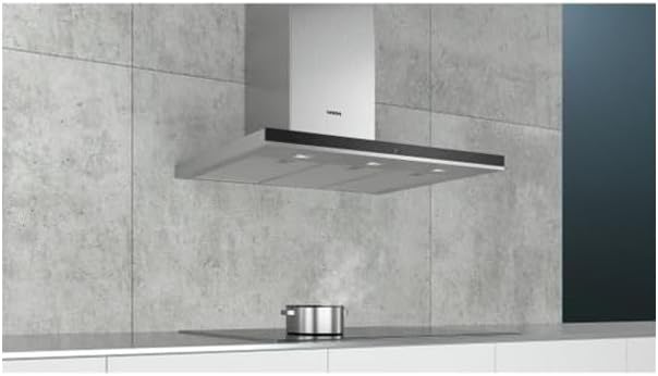 SIEMENS Hotte decorative murale LC97BHP50, Hotte murale,iQ500,90 cm, Inox – Image 3