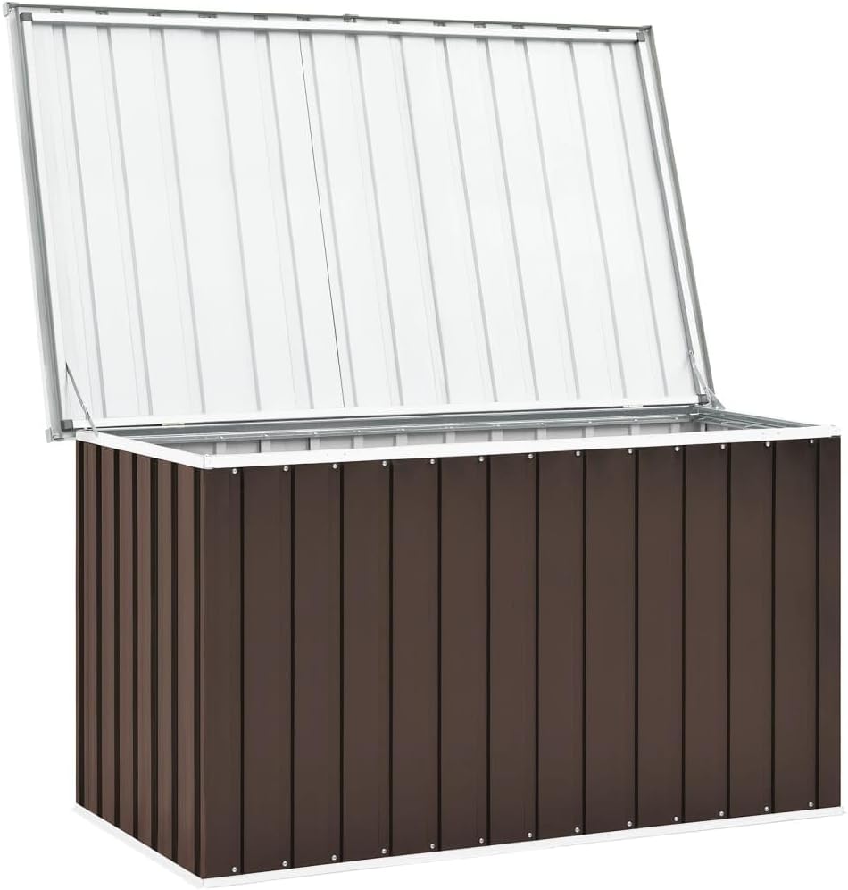 FIRBNUS Coffre de jardin Coffre de rangement extérieur banc extérieur coffre extérieur coffre extérieur grand coffre extérieur 149 x 99 x 93 cm acier galvanisé et plastique – Image 6