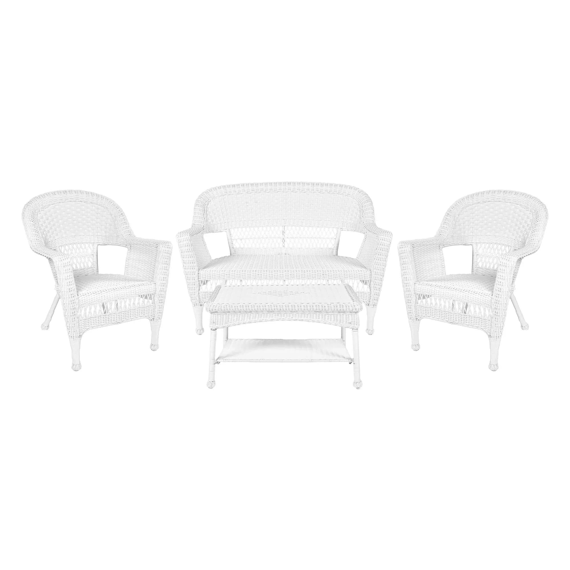 Wicker Patio 4-piece Conversation Set – Image 4