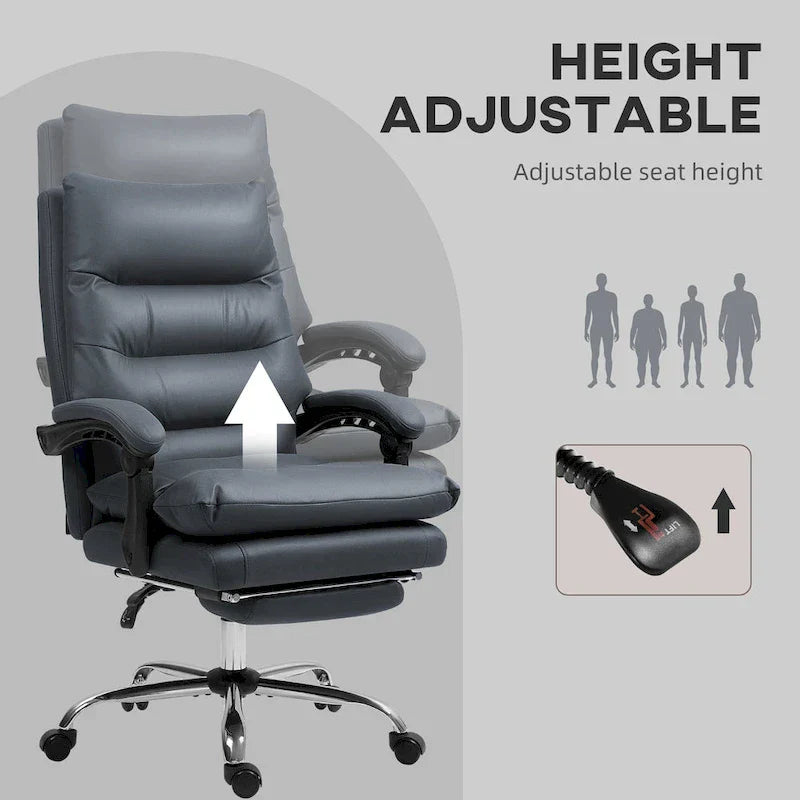 Vinsetto Microfibre Vibration Heated Reclining Massage Office Chair – Image 10