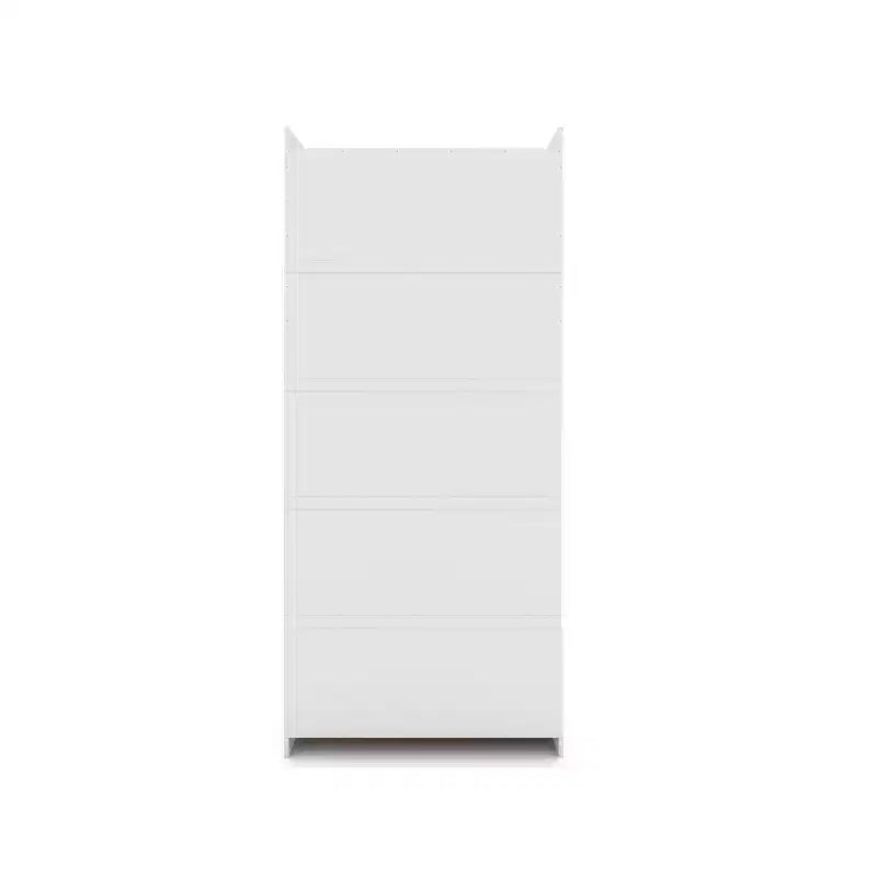 Set of 2 Mulberry 2.0 Wardrobe Closet White - Manhattan Comfort: Bedroom Storage, Hanging Rods, Modern Design – Image 10