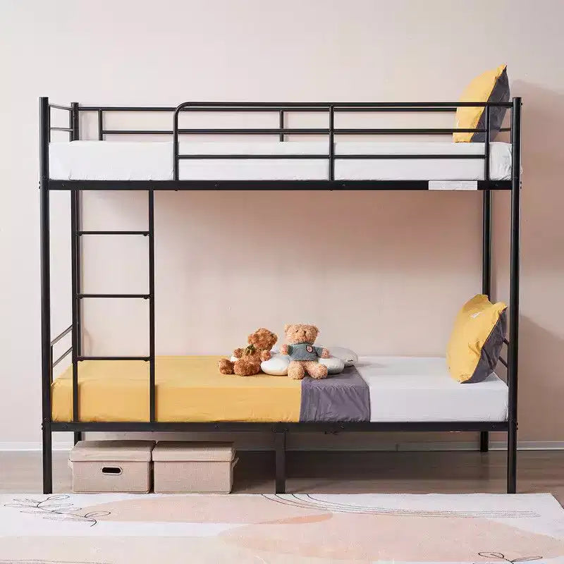 Karl Home Twin Over Twin Steel Bunk Bed Frame Ladder Bedroom Dorm Room for Kids Adult Children – Image 29