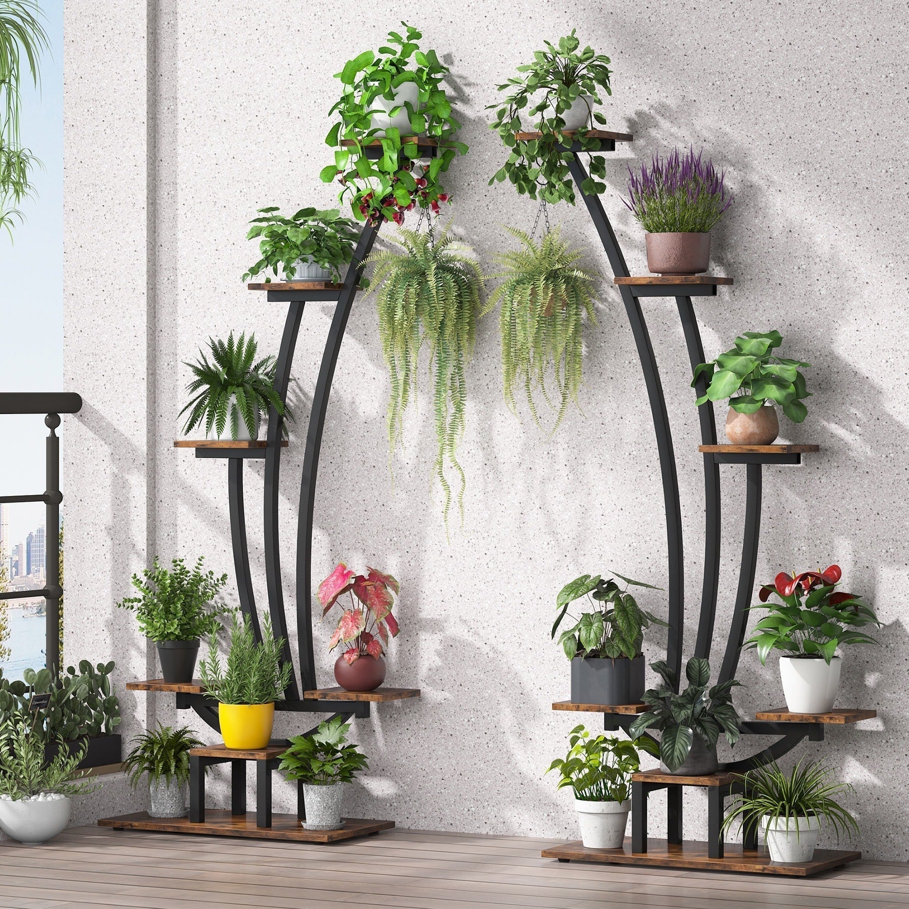 Indoor Plant Stand, 6-Tier Flower Rack for Home Garden- Set of 2 – Image 2