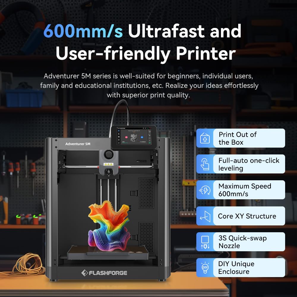 Imprimante 3D FLASHFORGE Aventurier 5M – Image 3