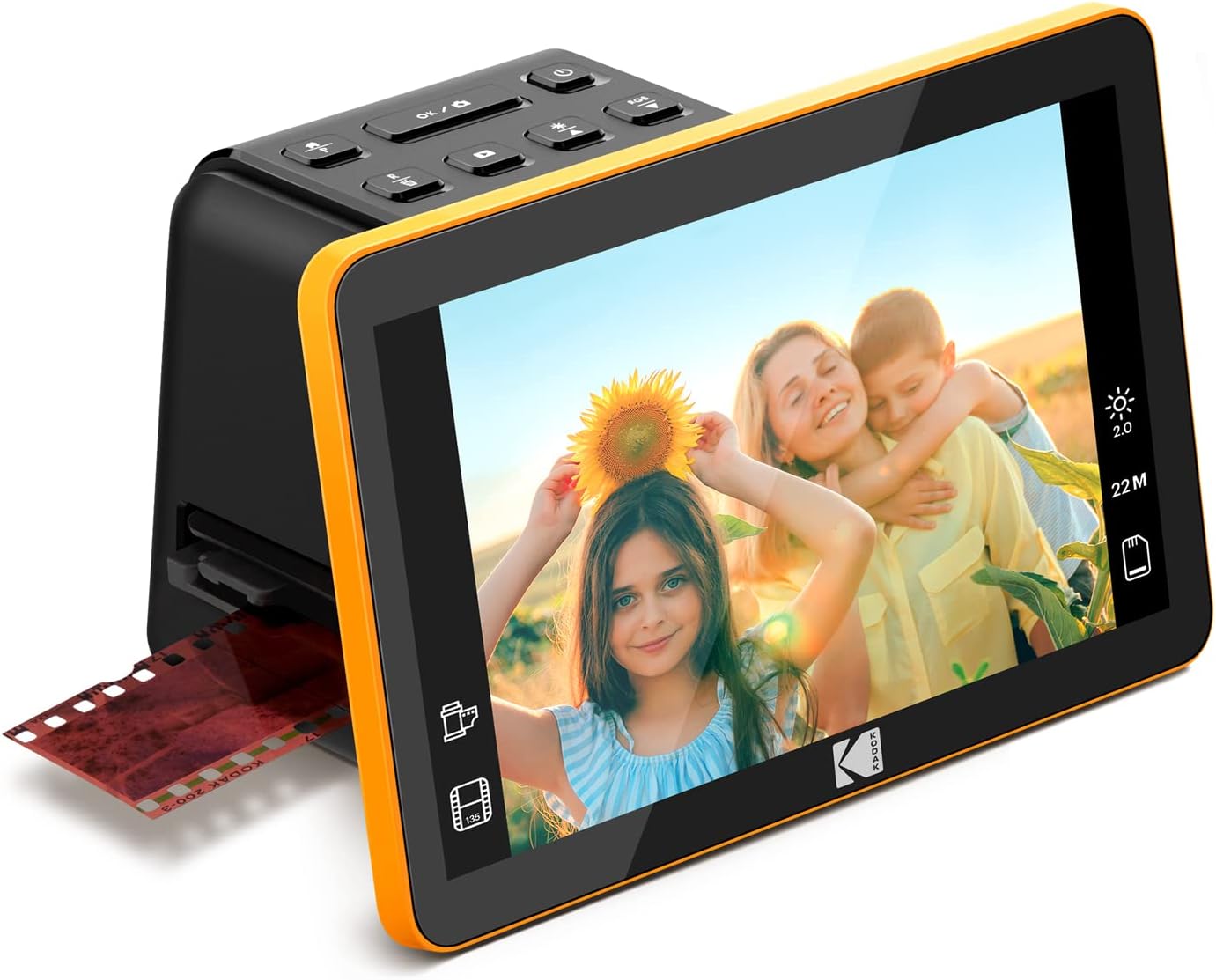 Kodak Slide N Scan Scanner de Film numérique Max 7- Grand écran LCD 7 convertit Les négatifs Couleur en 22MP HD n & b JPEG RODFS70