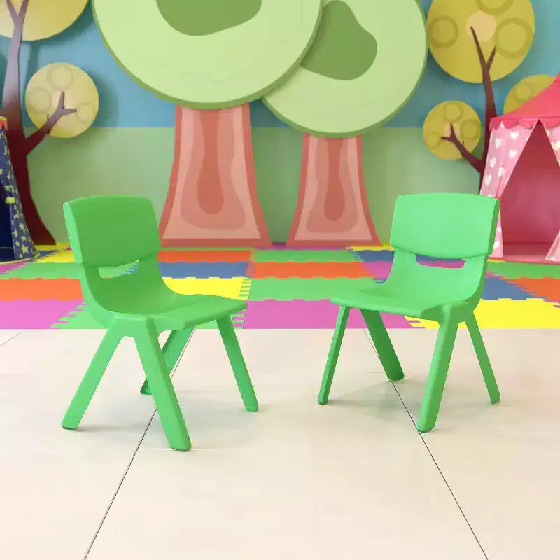 Flash Furniture 10 Pack Plastic Stackable School Chair with 13.25 Seat Height – Image 14