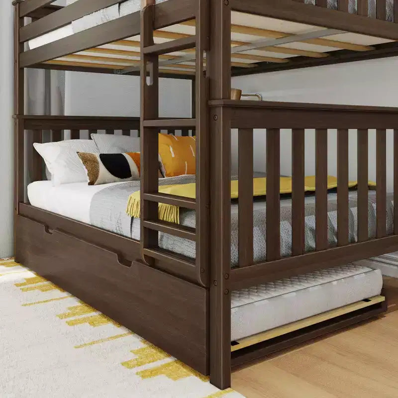 Max & Lily Full over Full Bunk Bed with Trundle Bed – Image 30