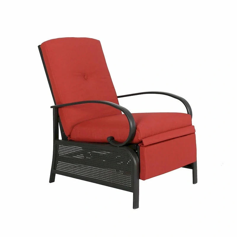 Adjustable Recliner Lounge Chair Patio Lounge Sofa with Cushion - 38 (D) x 26.5 (W) x 38.5 (H) INCH – Image 10