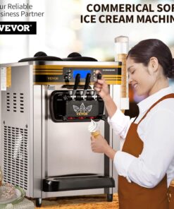 Alternative view of VEVOR Machine à Crème Glacée Molle 22-30L/h 2350W Machine à Glace Italienne Trémie 6L Sorbetière Glace à l’Italienne Pré-Réfrigération Décongélation en Un Clic 3 Saveurs Sundae Yaourt Café Snack-Bar