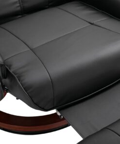 Alternative view of HomCom Faux Leather Adjustable Manual Swivel Base Recliner Chair with Comfortable and Relaxing Footrest