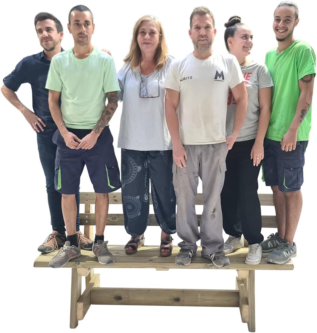 MASGAMES Banc avec dossier VIC Bois traité pour l'extérieur Autoclave Niveau IV 180 cm de long – Image 7