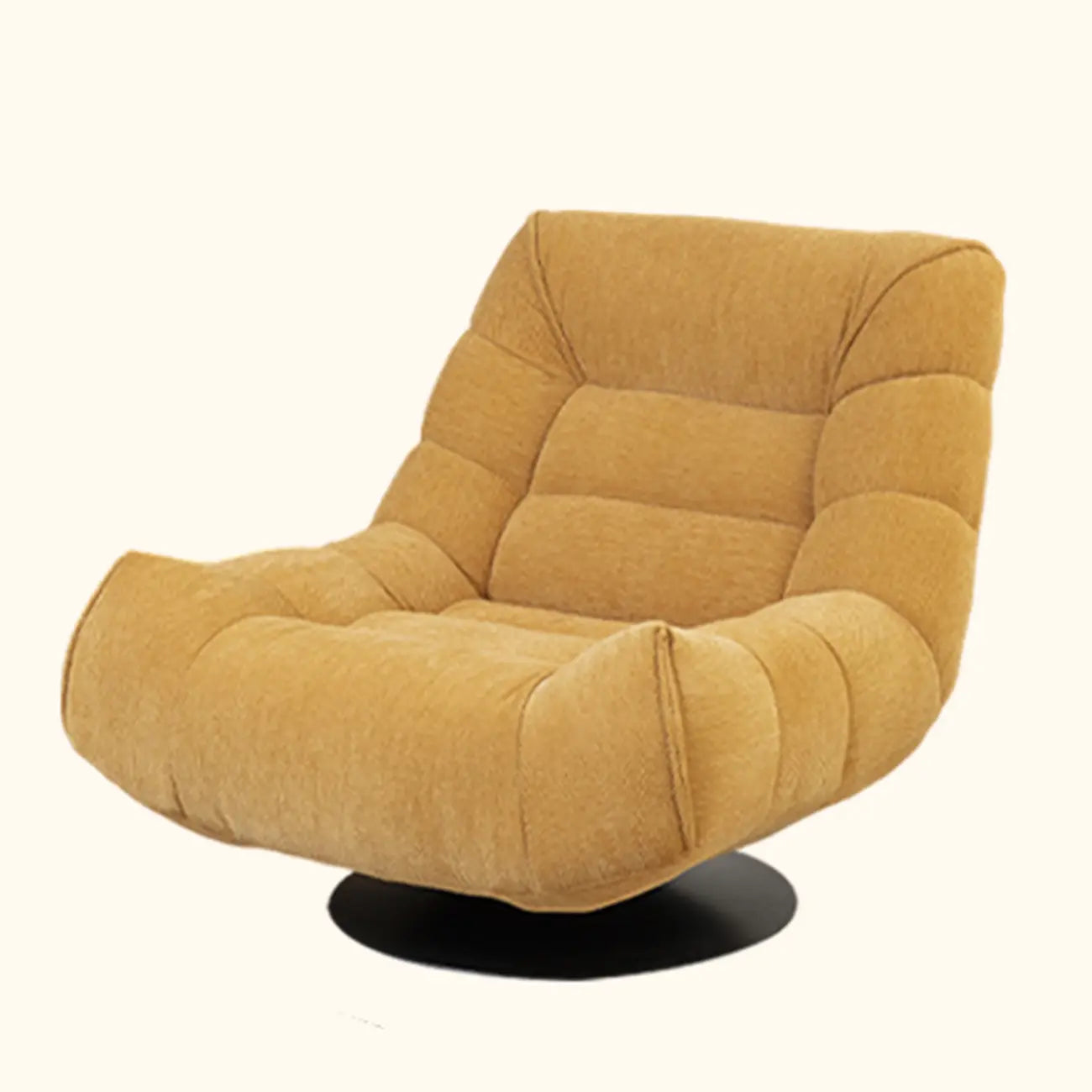 Yellow Trufted Chenille Fabric Swivel Accent Chair – Image 20