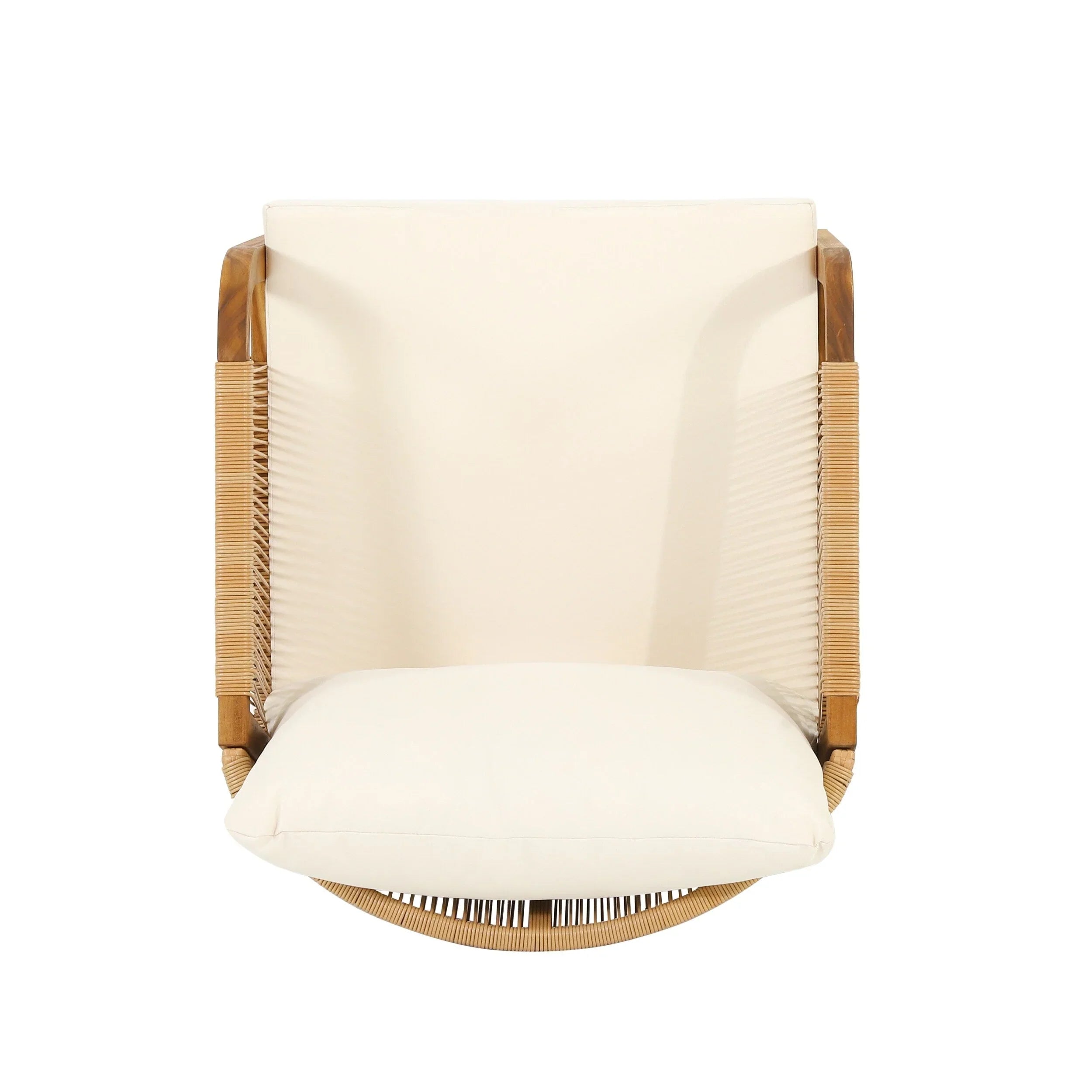 Jabe Outdoor Acacia Wood and Wicker Club Chair Set by Christopher Knight Home – Image 7