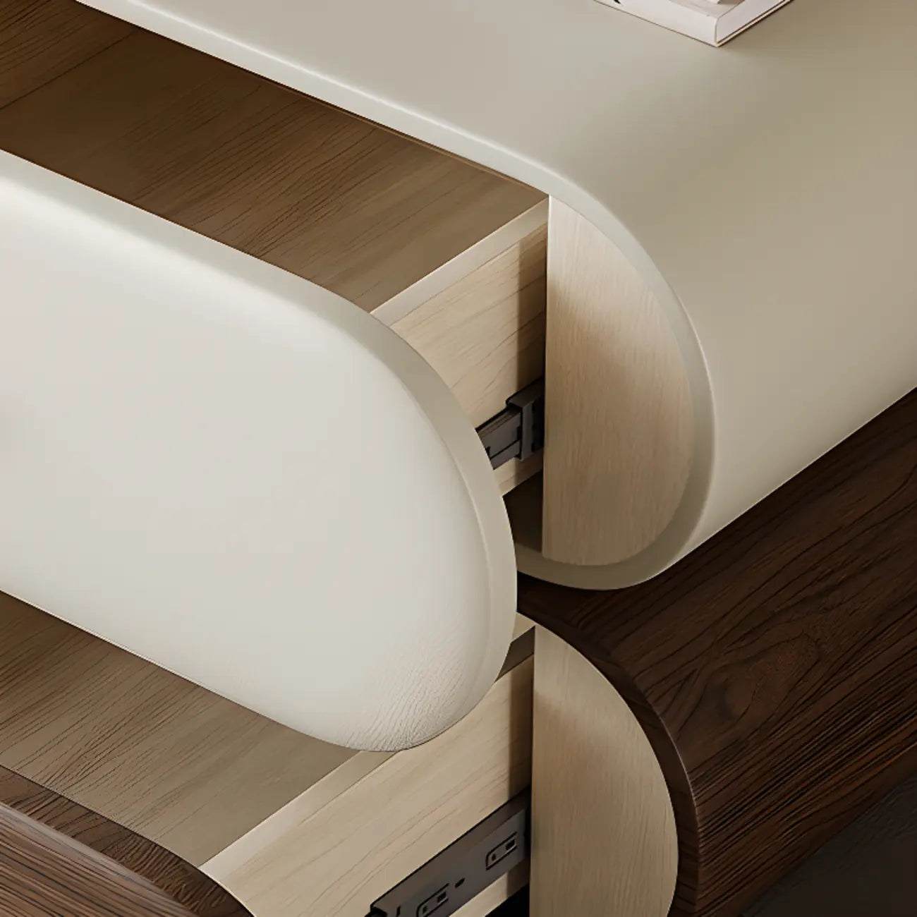 Modern Two-Tone Bedside Table with Storage Drawers – Image 35