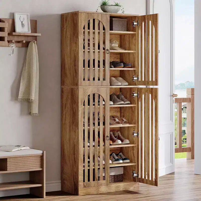 Lantine 70.86 Tall Shoe Storage Cabinet with Removable Shelves, 9-Tier 27-36 Pairs Shoe Organizer Rack for Entryway, Hallway, Closet – Image 4