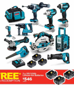 18V BRUSHLESS 10 PIECE 3 X 5.0AH COMBO KIT DLX1042TX1