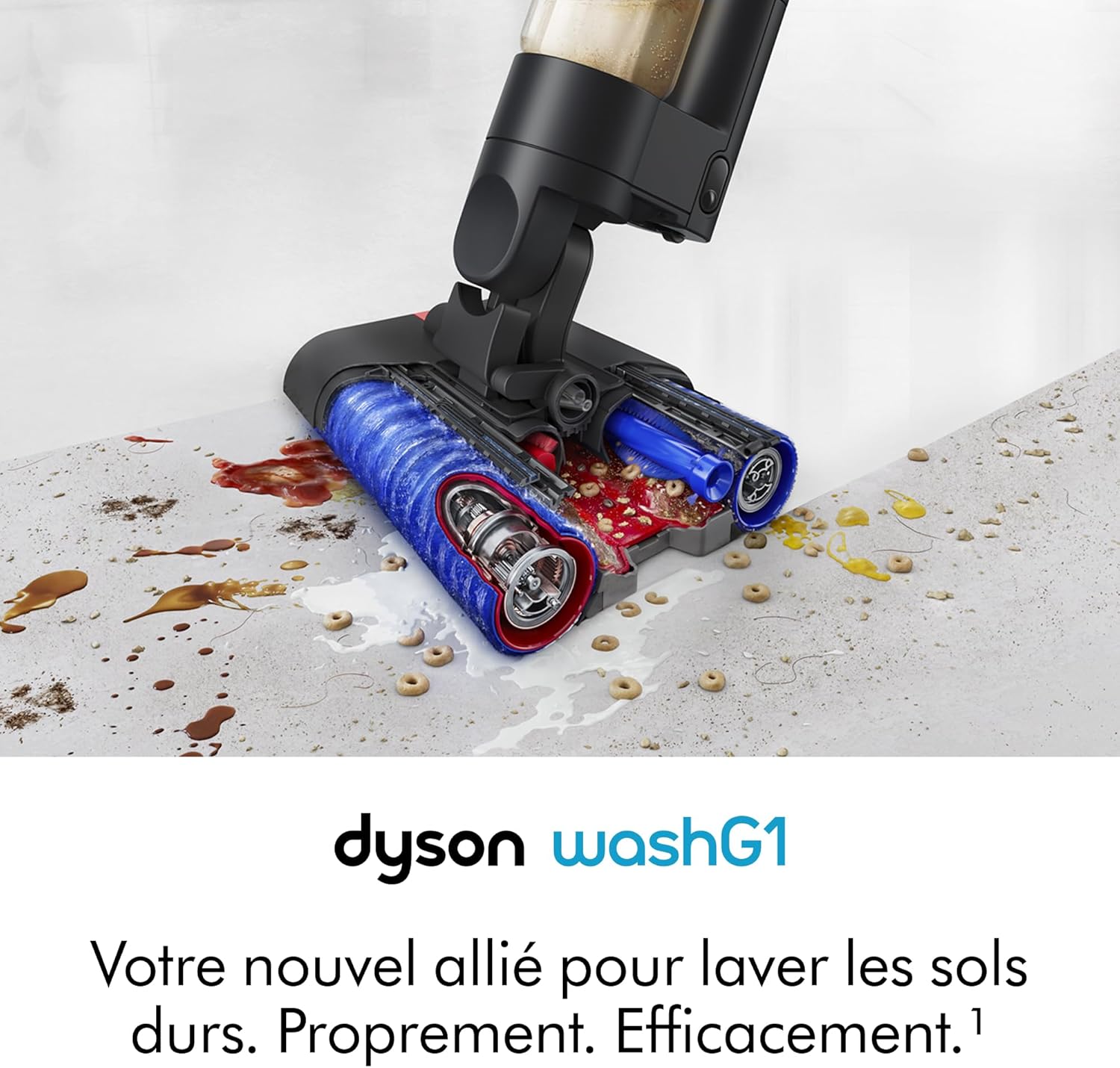 Dyson WashG1 Nettoyeur de sols durs – Nettoyage Humide Puissant (Noir/Bleu) – Image 2
