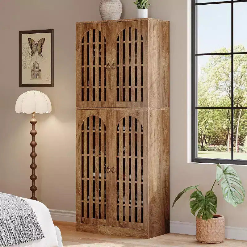 Lantine 70.86 Tall Shoe Storage Cabinet with Removable Shelves, 9-Tier 27-36 Pairs Shoe Organizer Rack for Entryway, Hallway, Closet – Image 7