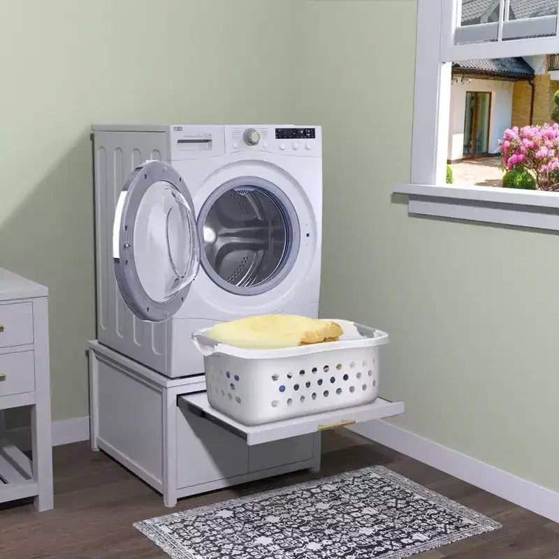 GDLF Laundry Pedestal Heavy Duty Metal Washer Dryer Pedestal 29 Universal Fit Anti-Vibration Washing Machine Stand – Image 4