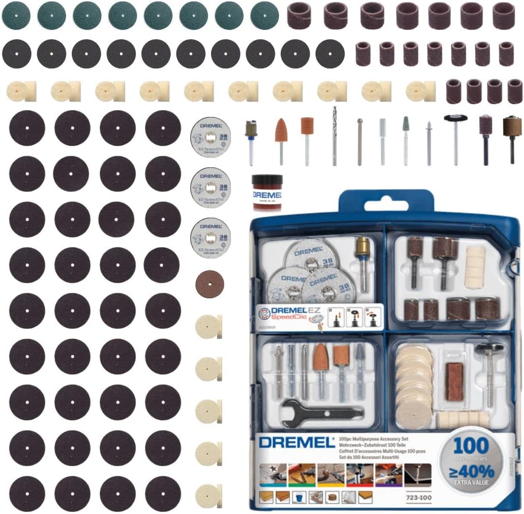 Dremel 4250 Outil Rotatif Multifonction Version Exclusive Amazon 175W 3 Adaptations 35 Acc & SC723 EZ SpeedClic Kit - Coffret de 100 Accessoires pour Outil Multifonction – Image 5