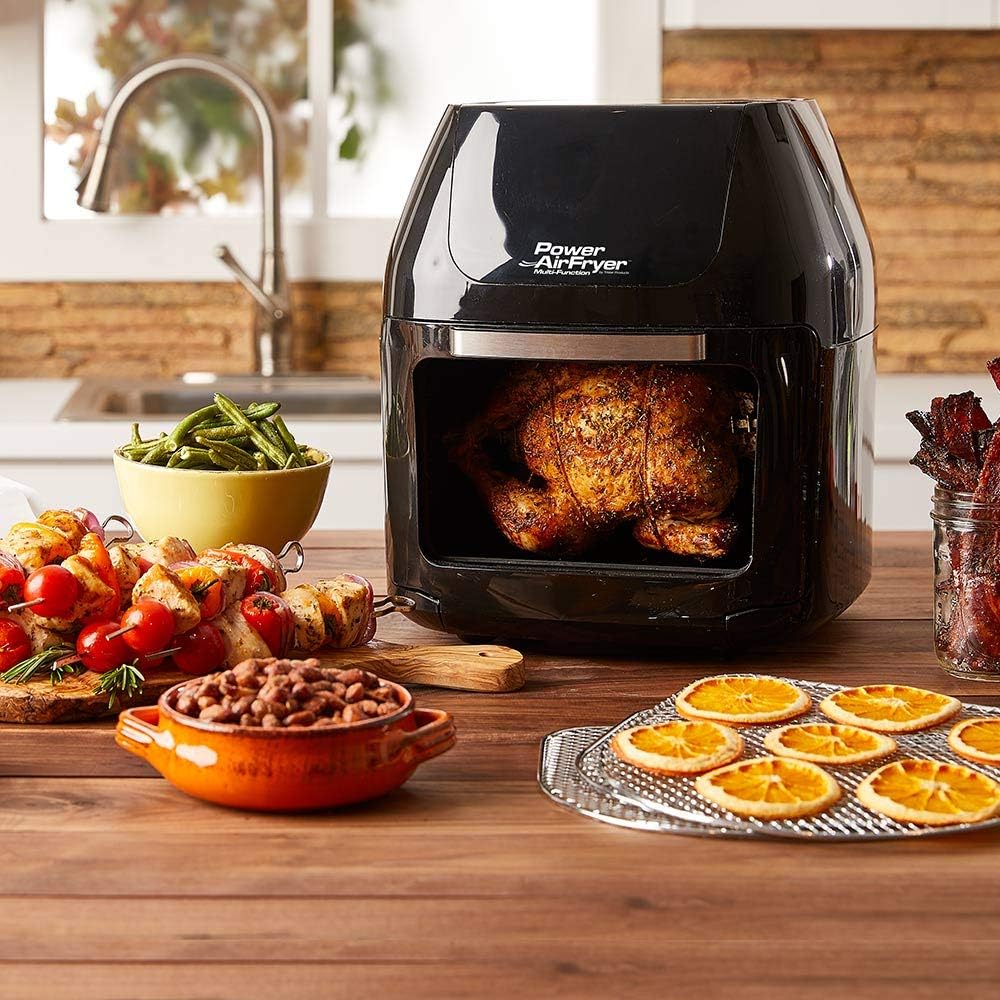 Mediashop Air Fryer Multi-Function - Friteuse à air chaud sans huile - 6 en 1 aussi comme tomates déshydratées, grillades, etc. - Jusqu'à 80 pour cent de graisse en moins - Noir – Image 2