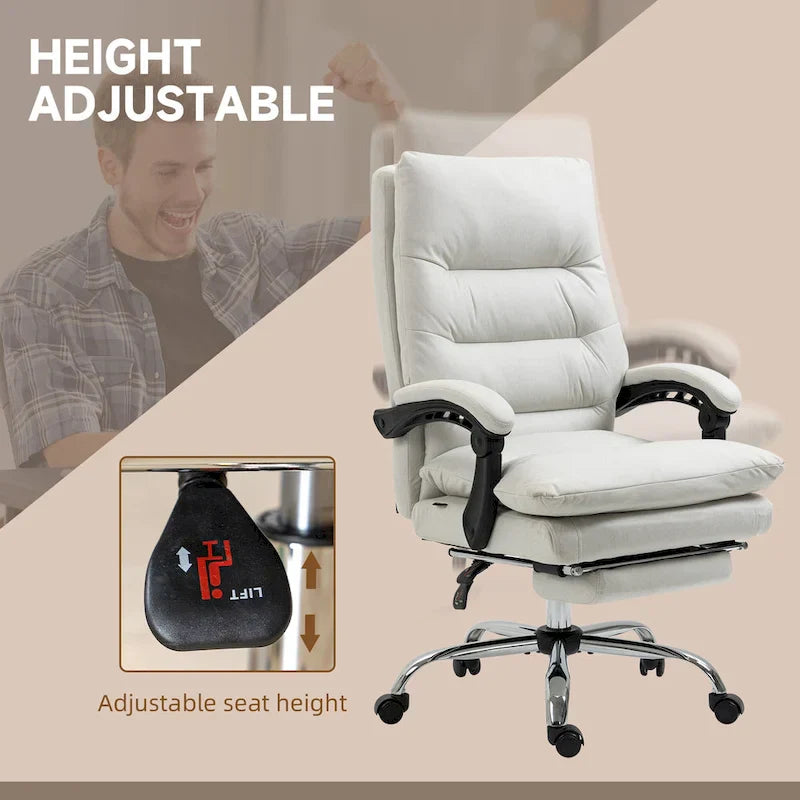 Vinsetto Microfibre Vibration Heated Reclining Massage Office Chair – Image 45