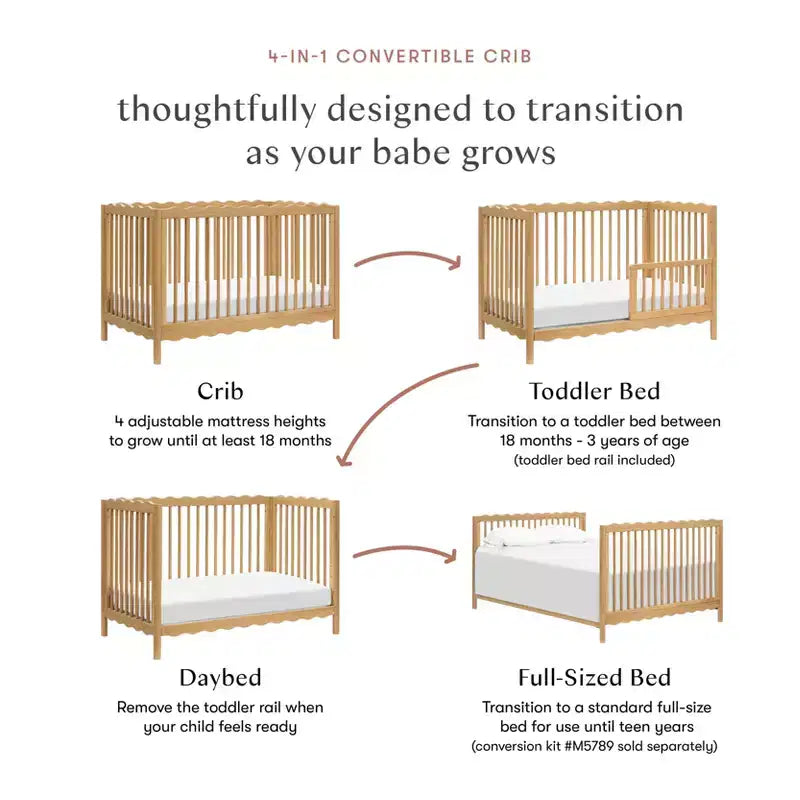 Babyletto Swell 4-in-1 Convertible Crib with Toddler Bed Conversion Kit – Image 13