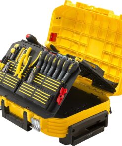 Stanley Fmst1-75530 Valise De Maintenance Garnie Gamme FatMax, À Roulettes, Renforcée En Fibre De Verre, Structure Accordéon, Poignée, Télescopique Avec Revêtement Caoutchouc 104 Pièces Multicolore
