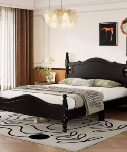 Whisen Queen Size Wood Platform Bed Frame, Platform Bed with Wooden Slat Support