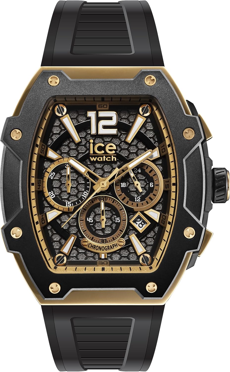 ICE-WATCH - Ice boliday Steel - Montre Noire pour Homme avec Bracelet en Silicone Large